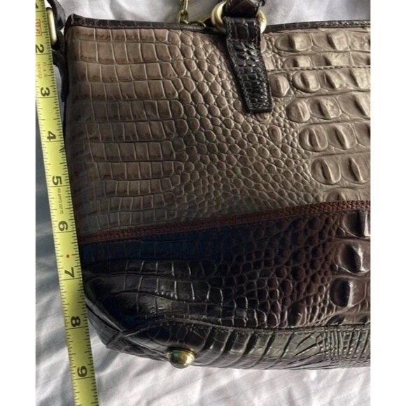 Brahmin Mercury Crescent Textured Leather Medium Asher Satchel Bag Purse - Picture 5 of 16